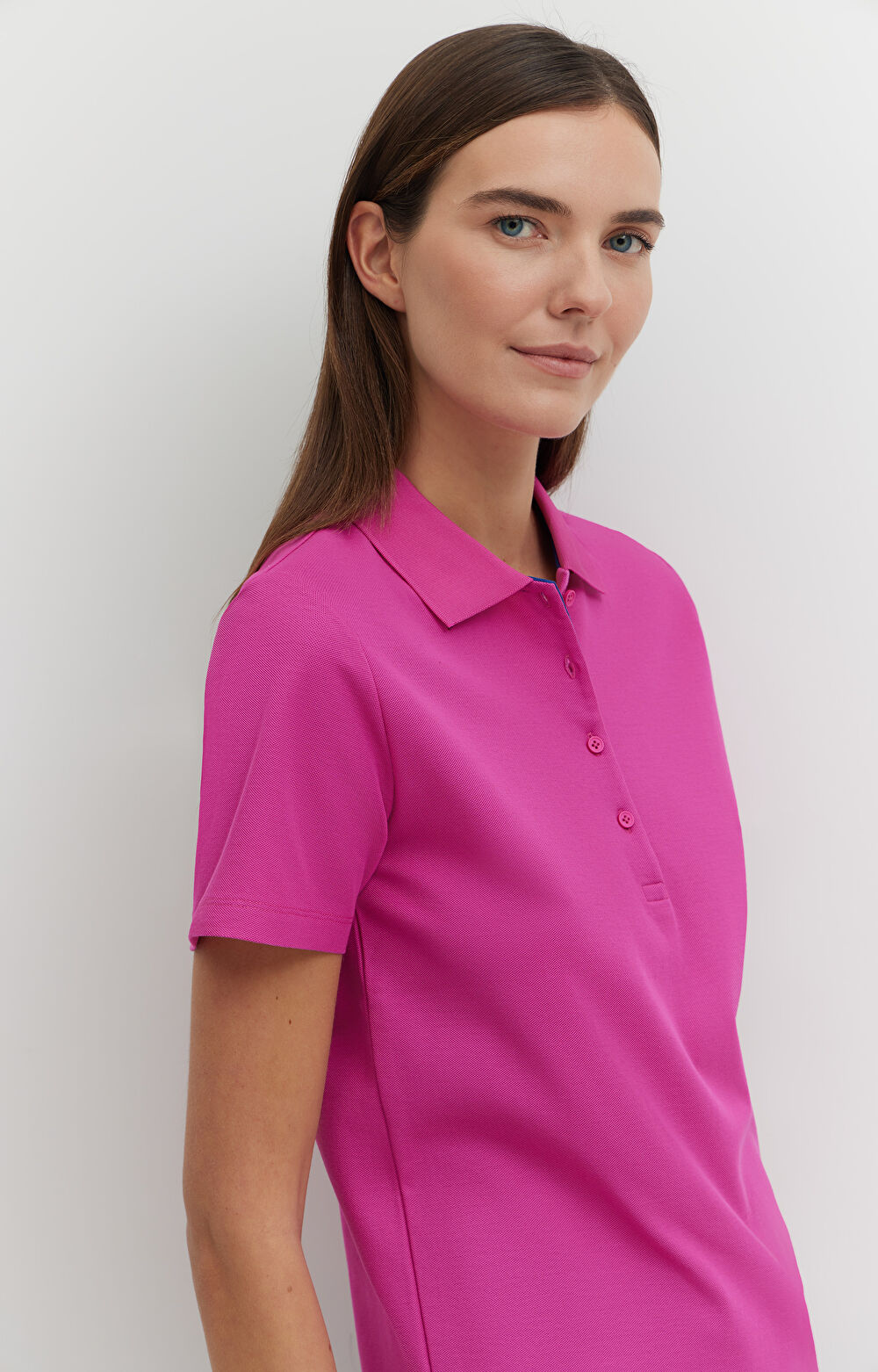 Polo z bawełny merceryzowanej z kontrastem - 4