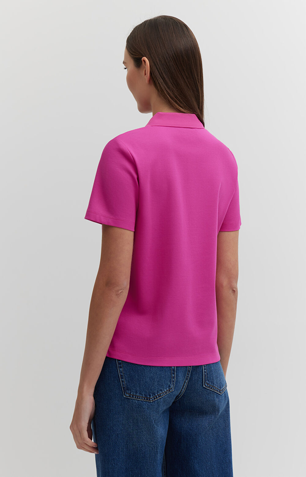 Polo z bawełny merceryzowanej z kontrastem - 2