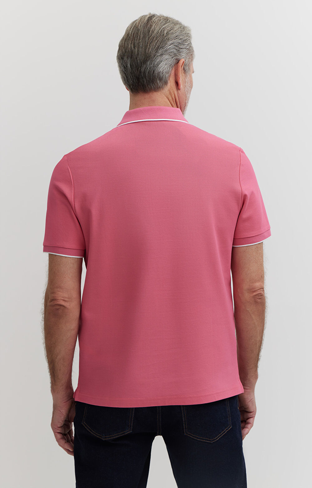 Polo z bawełny podwójnie merceryzowanej z kontrastem - 2