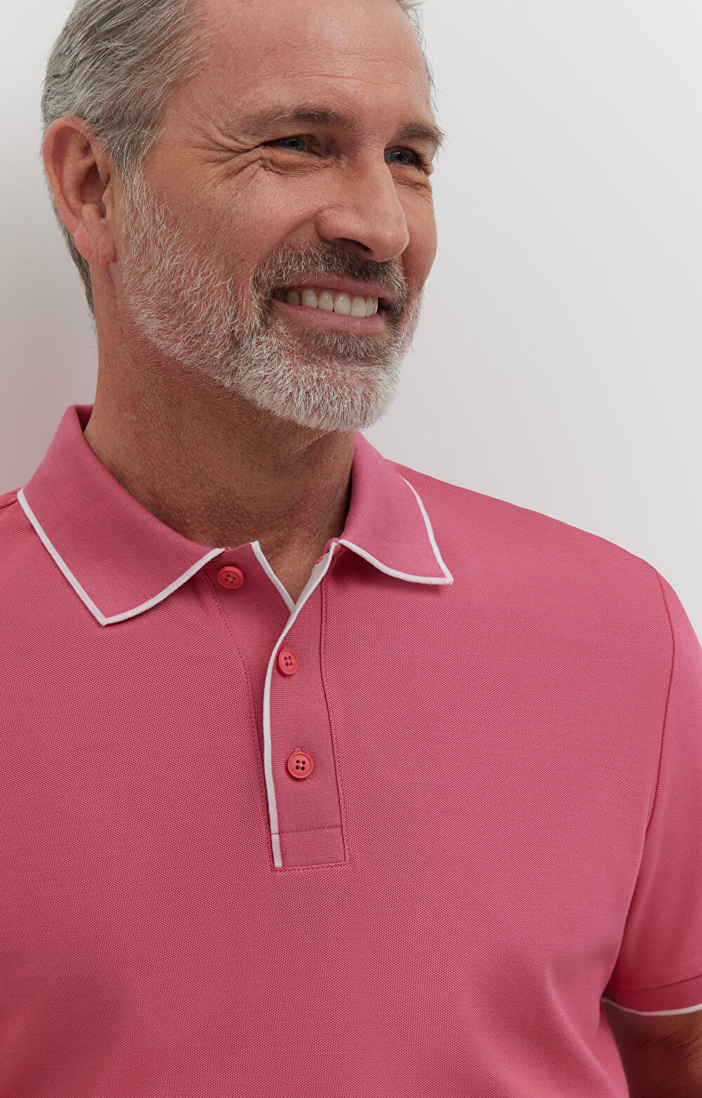 Polo z bawełny podwójnie merceryzowanej z kontrastem - 4