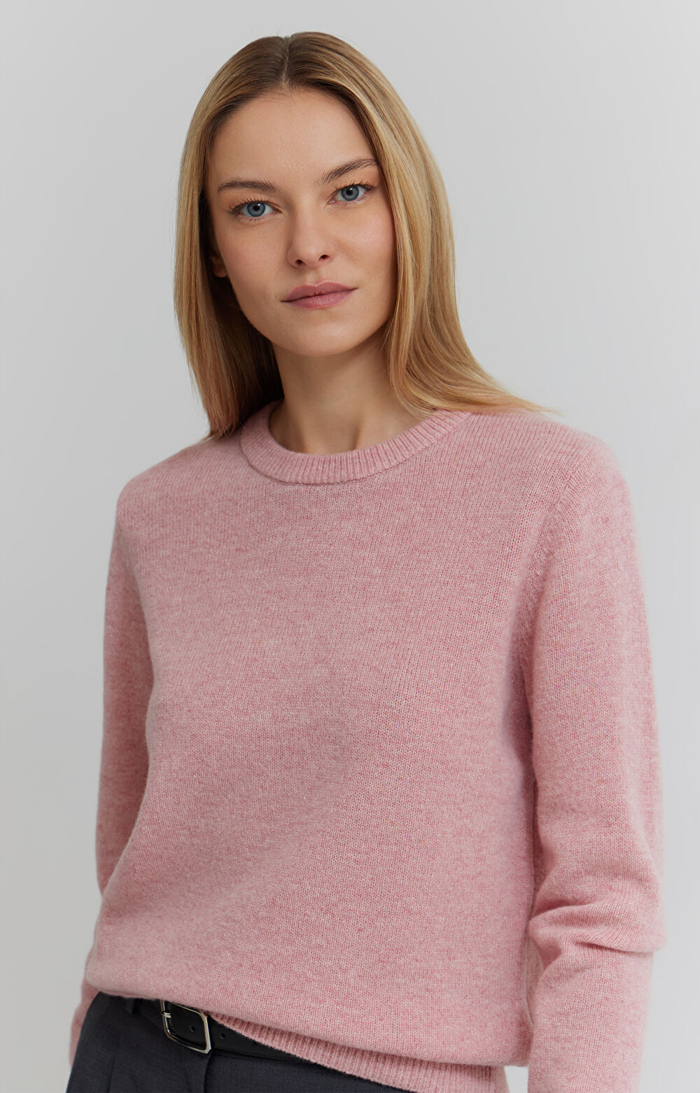 Melanżowy sweter z wełny - 5