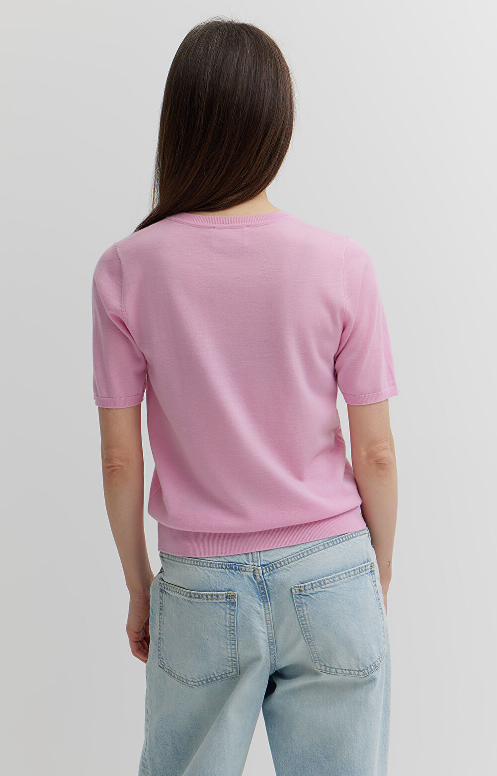 Sweter z krótkim rękawem z wełny merino - 4