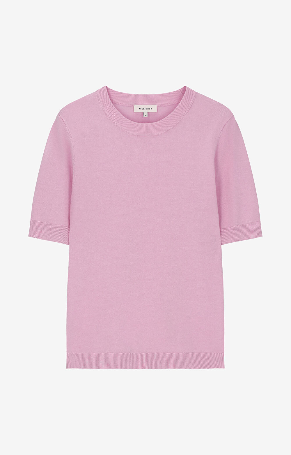 Gładki sweter z krótkim rękawem - 2