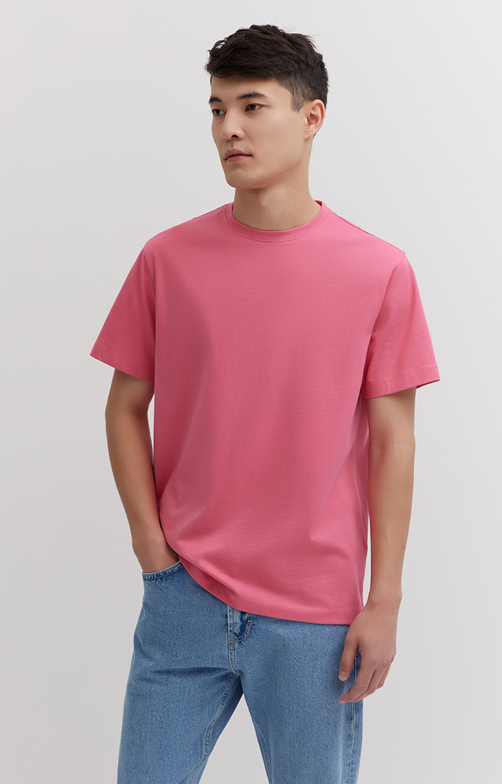 T-shirt z bawełny merceryzowanej