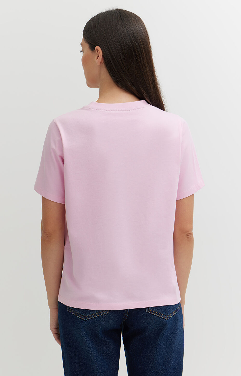 T-shirt z haftem z bawełny merceryzowanej - 4