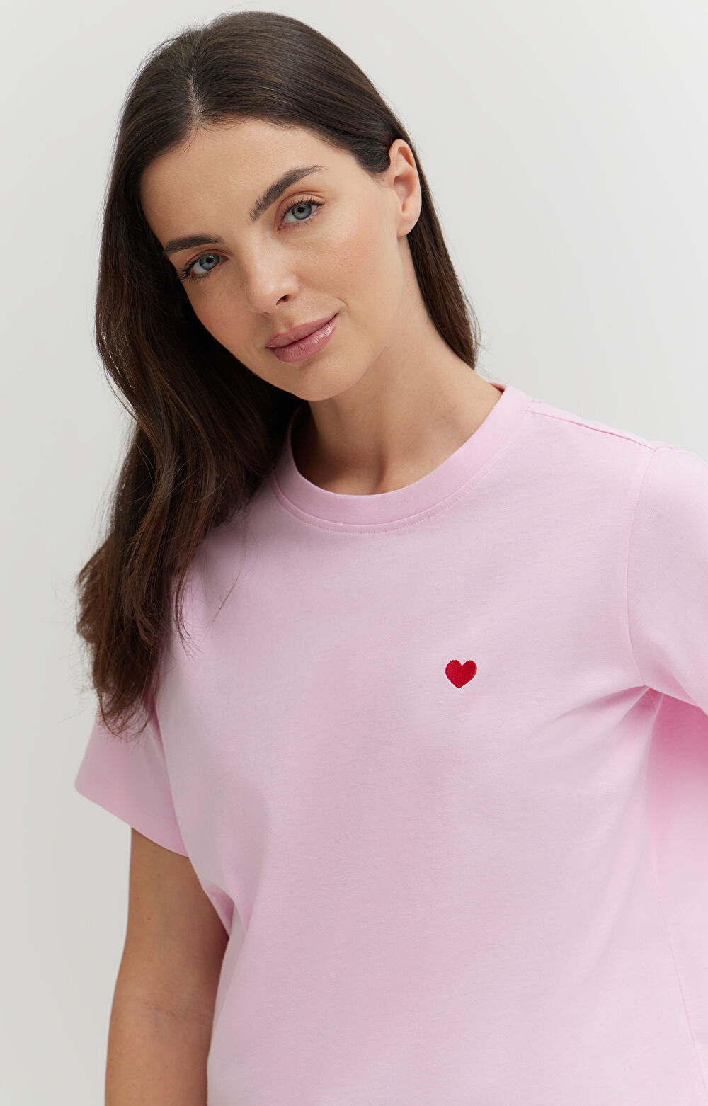 T-shirt z haftem z bawełny merceryzowanej - 5