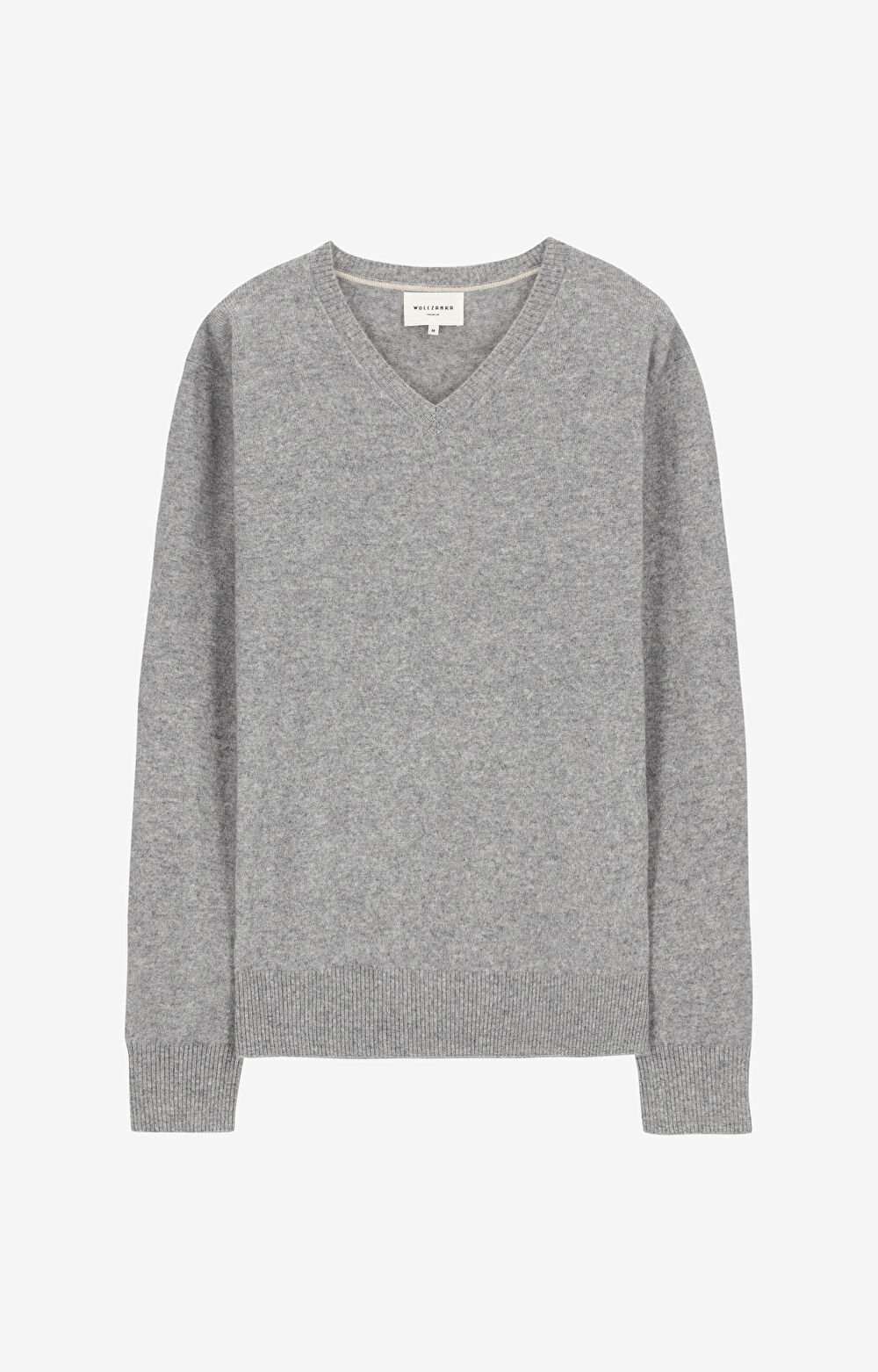 Wełniany sweter v-neck z kaszmirem