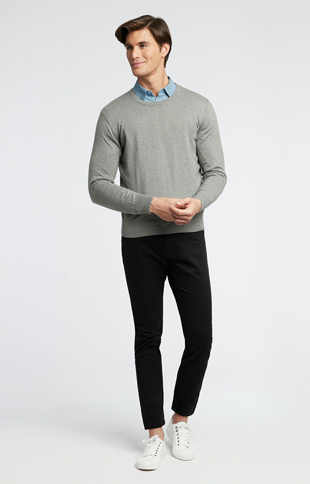 Sweter z bawełny pima - 3