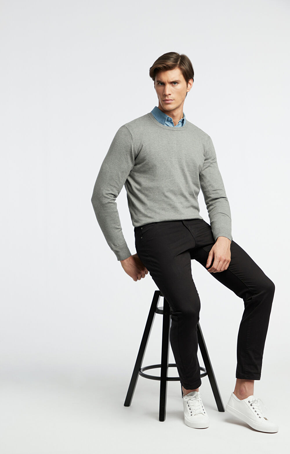 Sweter z bawełny pima - 2