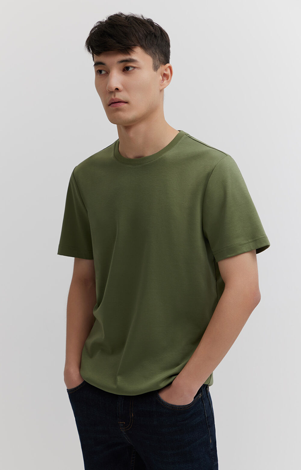 T-shirt z bawełny podwójnie merceryzowanej