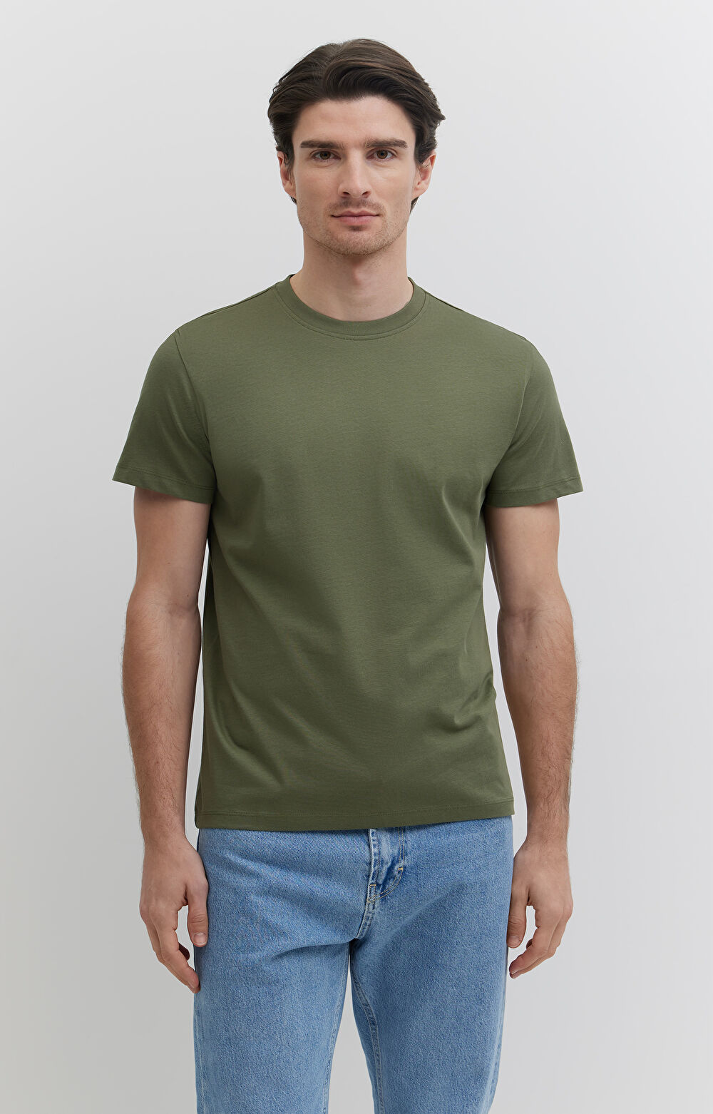 Gładki t-shirt z bawełny organicznej - 3