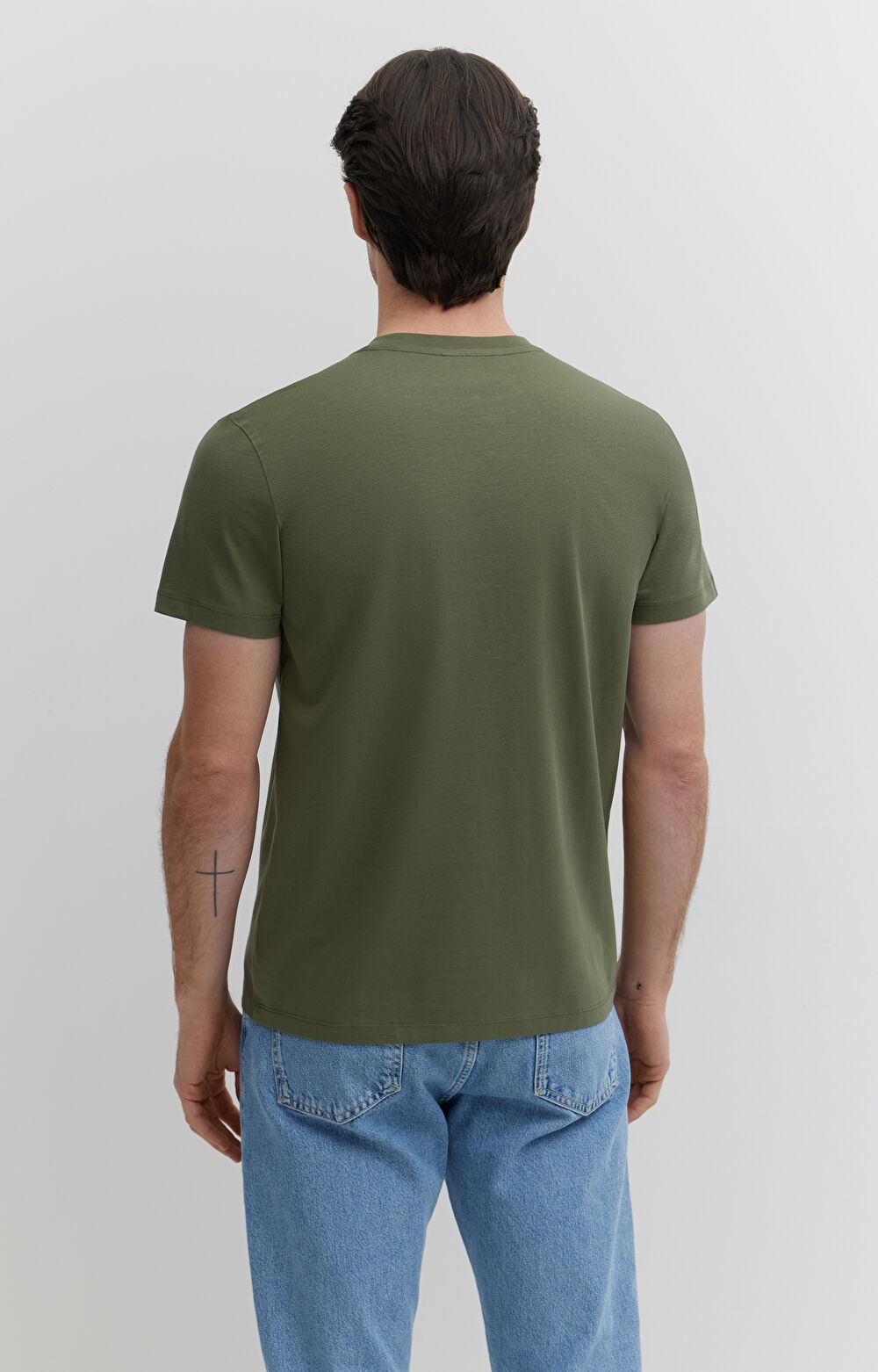 Gładki t-shirt z bawełny organicznej - 4