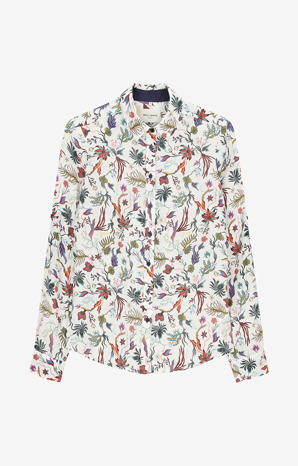 Lniana koszula w kwiaty - 2