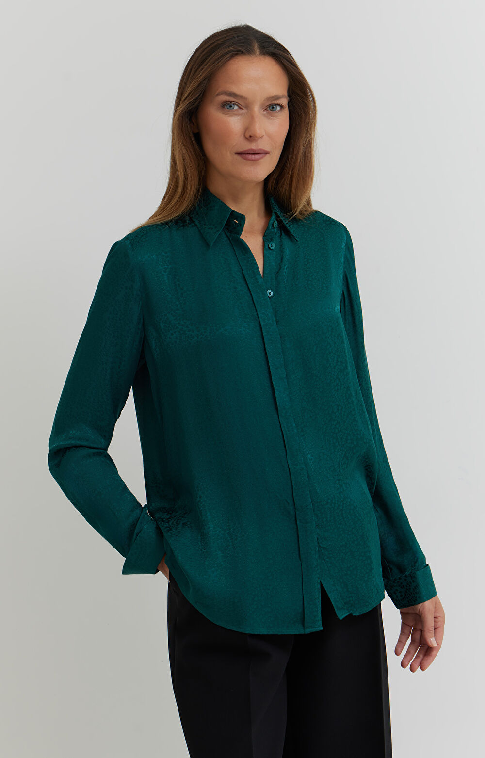 Koszula z żakardowej wiskozy - 3