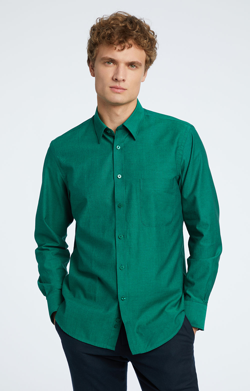 Zielona koszula męska