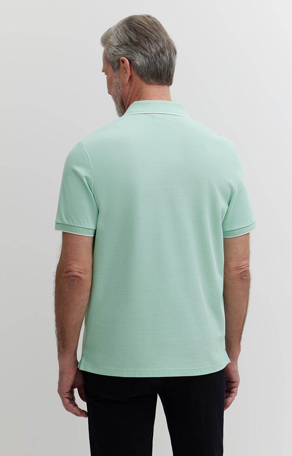 Polo z bawełny podwójnie merceryzowanej z kontrastem - 3