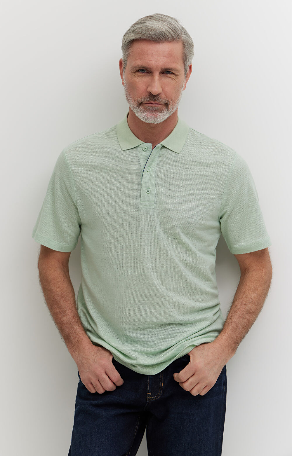 Polo ze strukturalnego lnu - 7