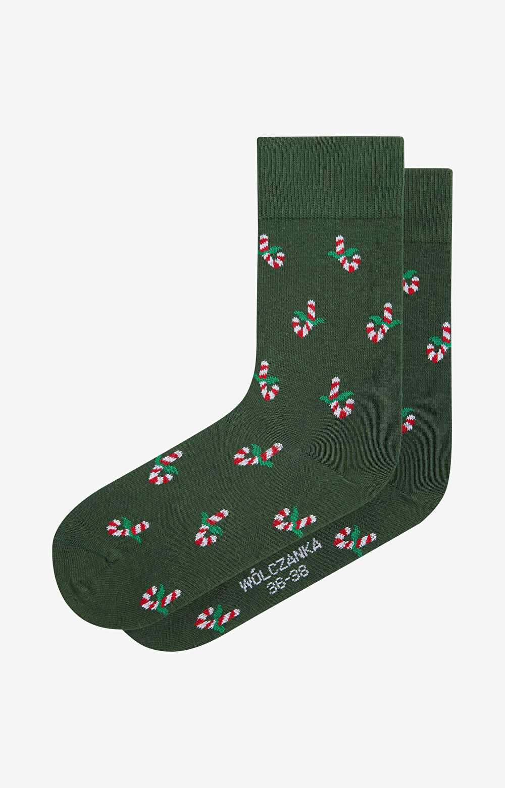 Skarpety z bawełną organiczną w  świąteczny wzór