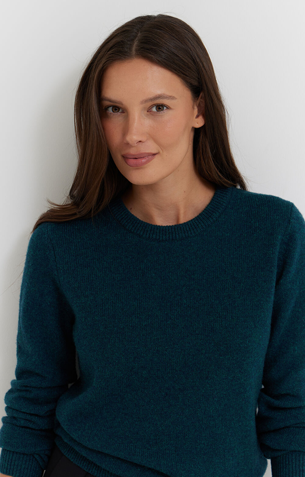 Melanżowy sweter z wełny - 4