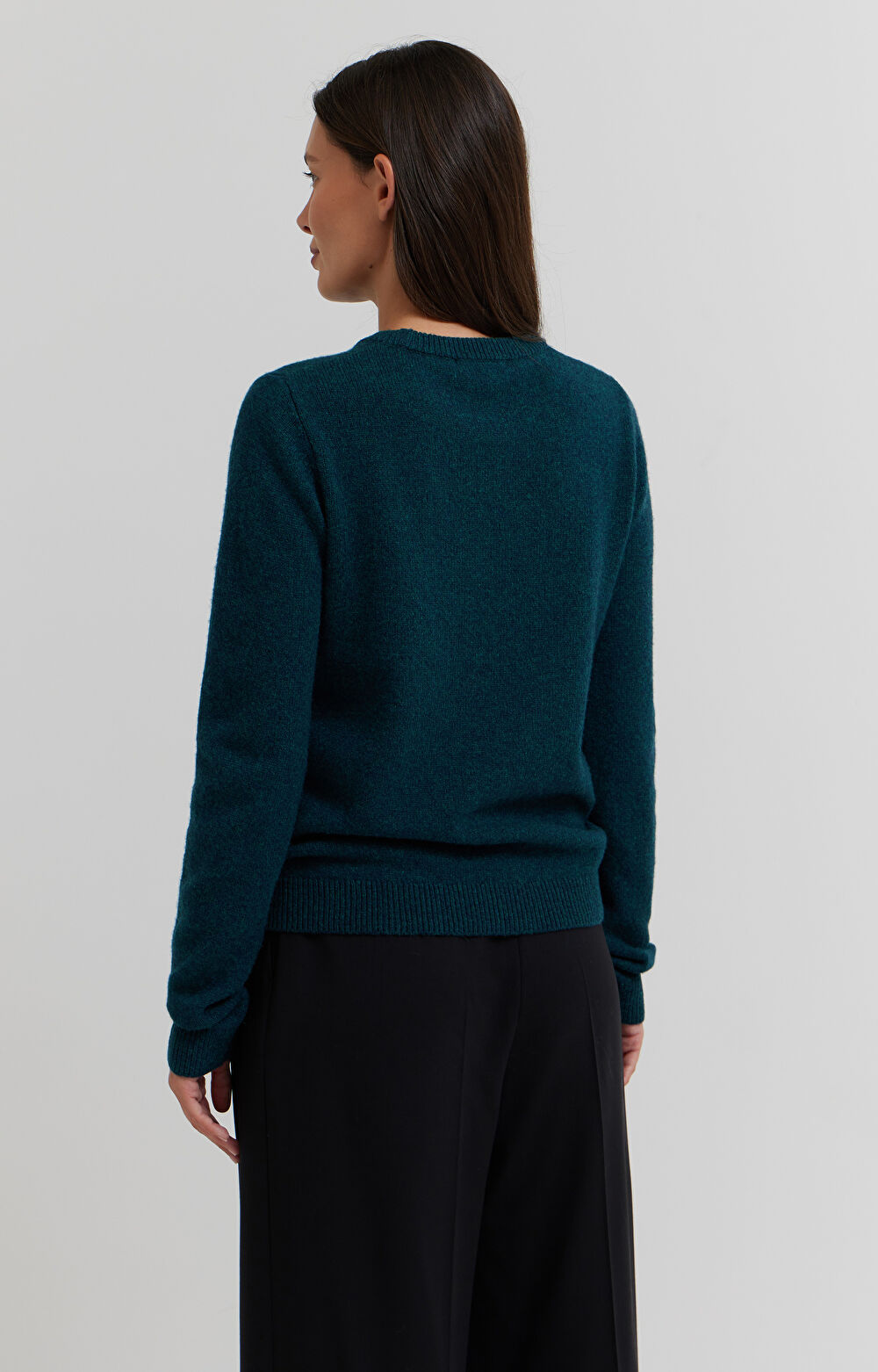 Melanżowy sweter z wełny - 3