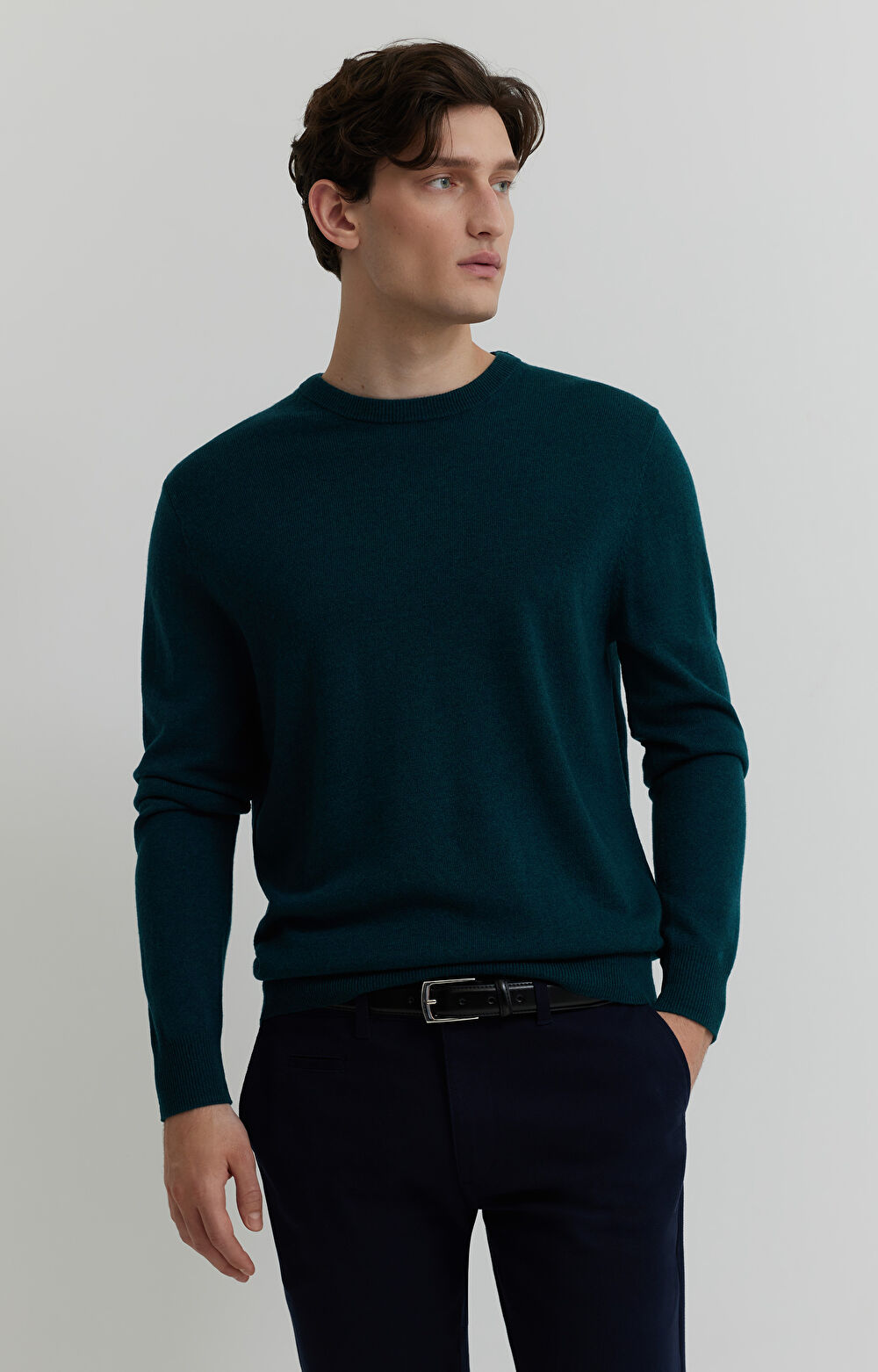Sweter z melanżowej wełny merino - 2