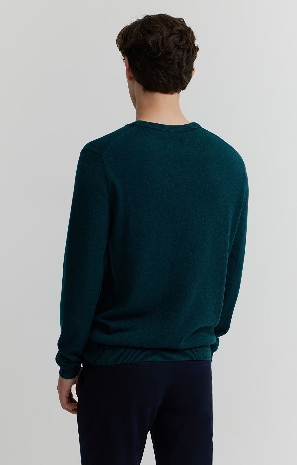 Sweter z melanżowej wełny merino - 3