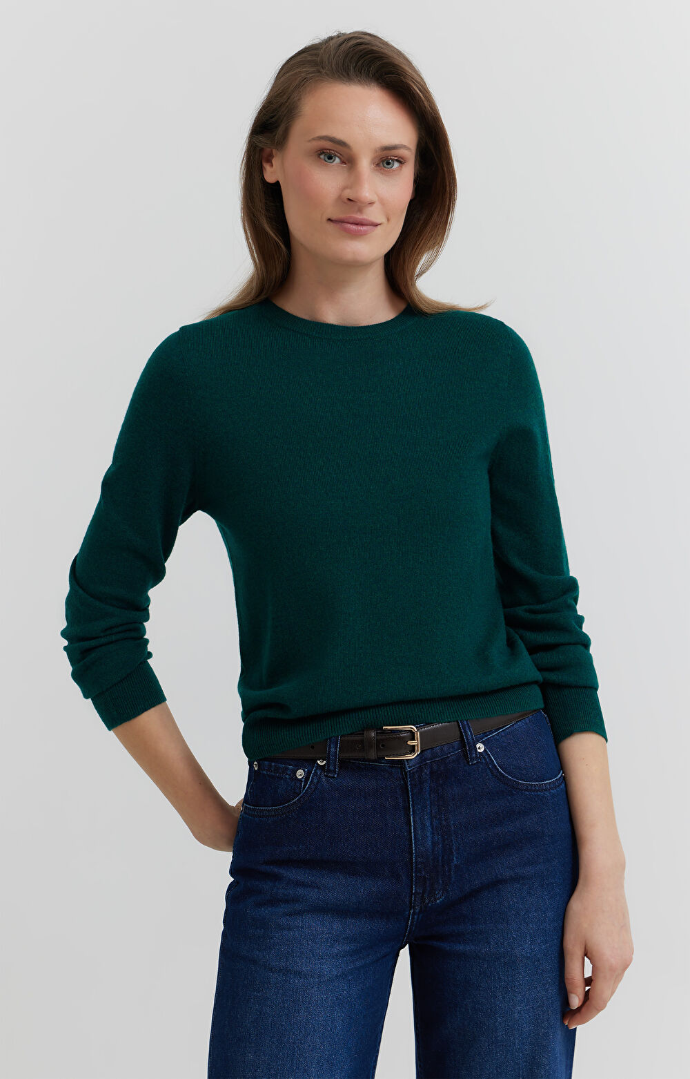 Sweter z melanżowej wełny merino - 3