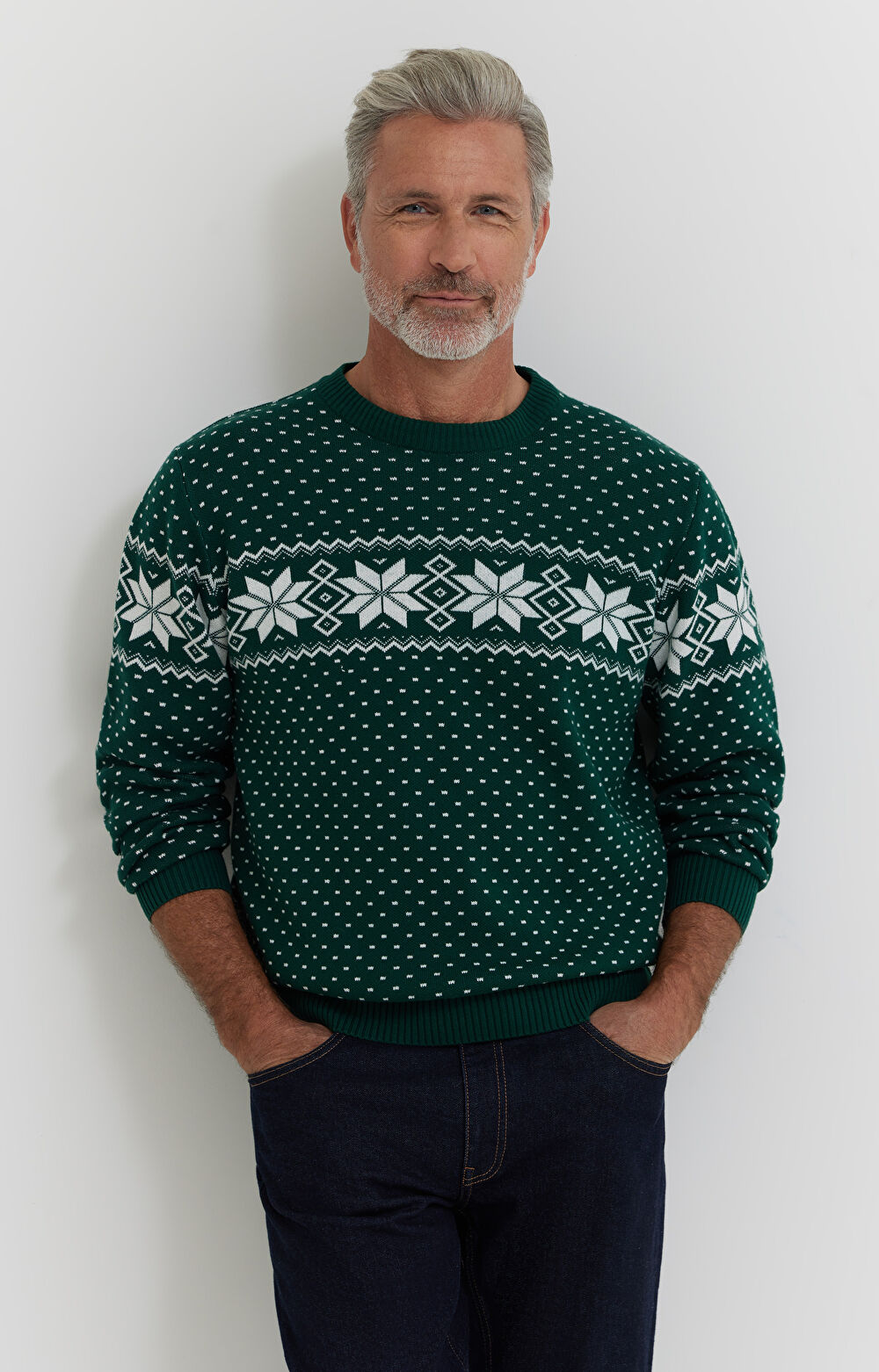 Świąteczny sweter z bawełny - 8