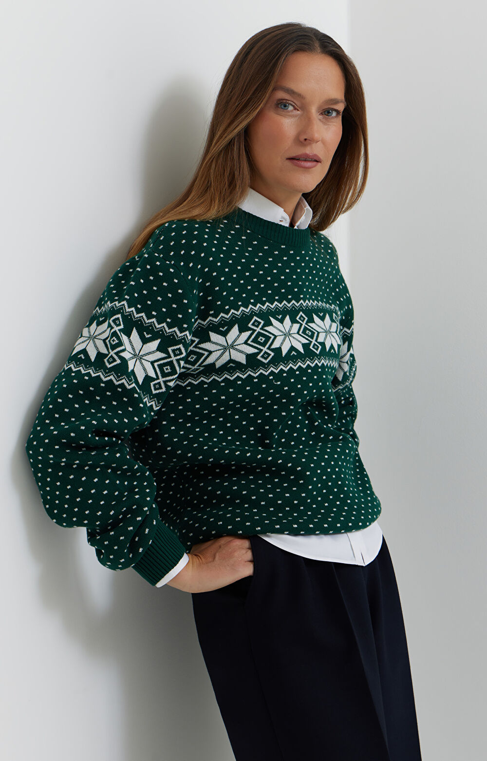 Świąteczny sweter z bawełny - 2