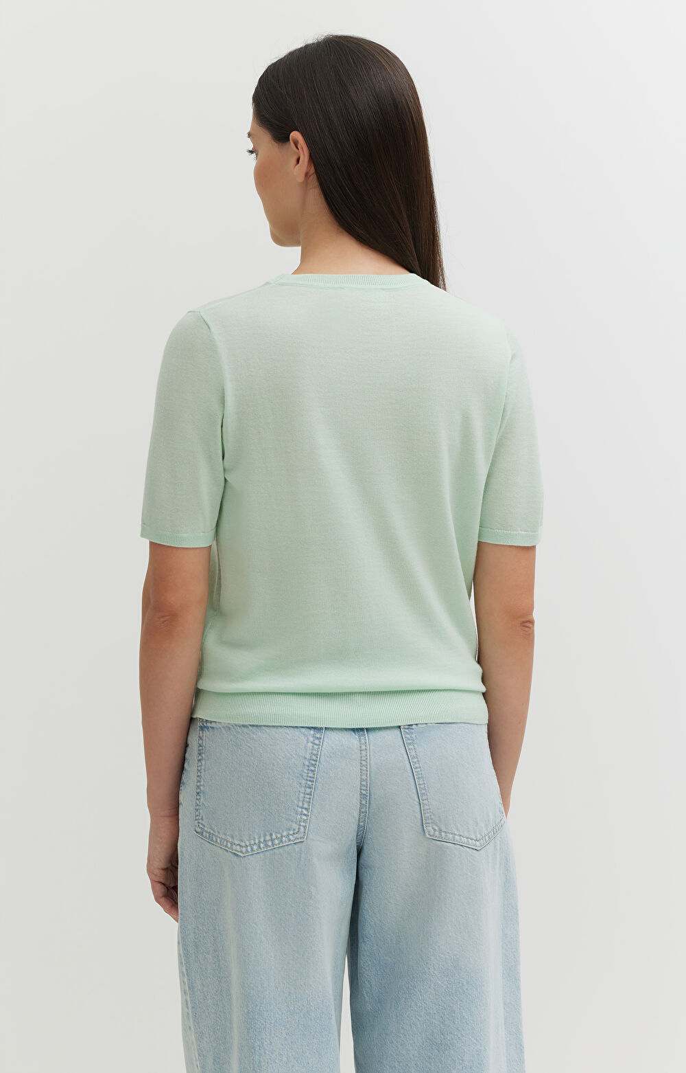 Sweter z krótkim rękawem z wełny merino - 4