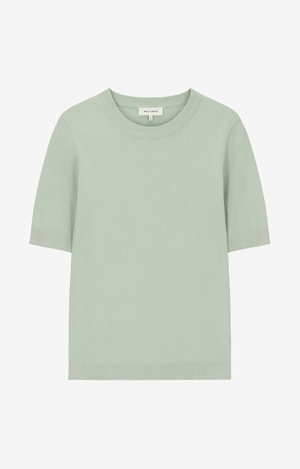 Gładki sweter z krótkim rękawem - 2