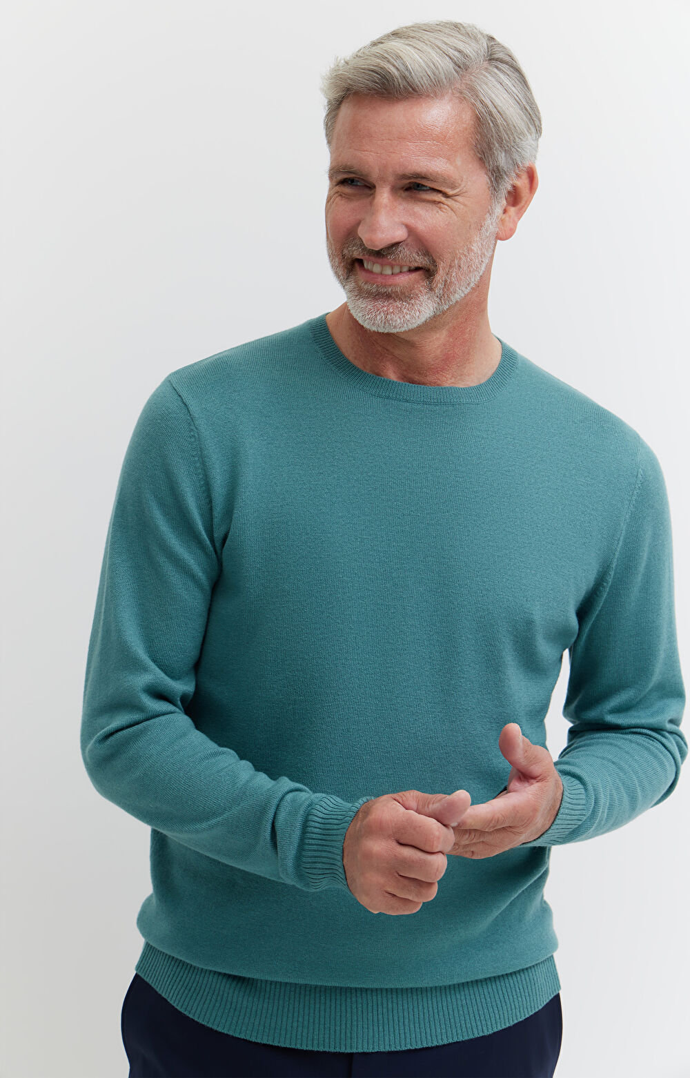 Sweter z dodatkiem wełny merino i kaszmiru - 3