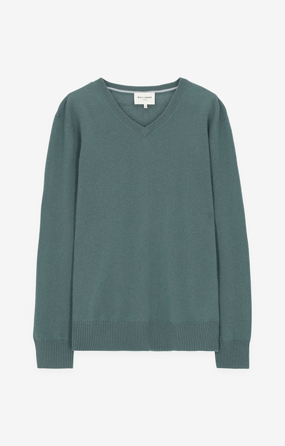 Wełniany sweter v-neck z kaszmirem - 2