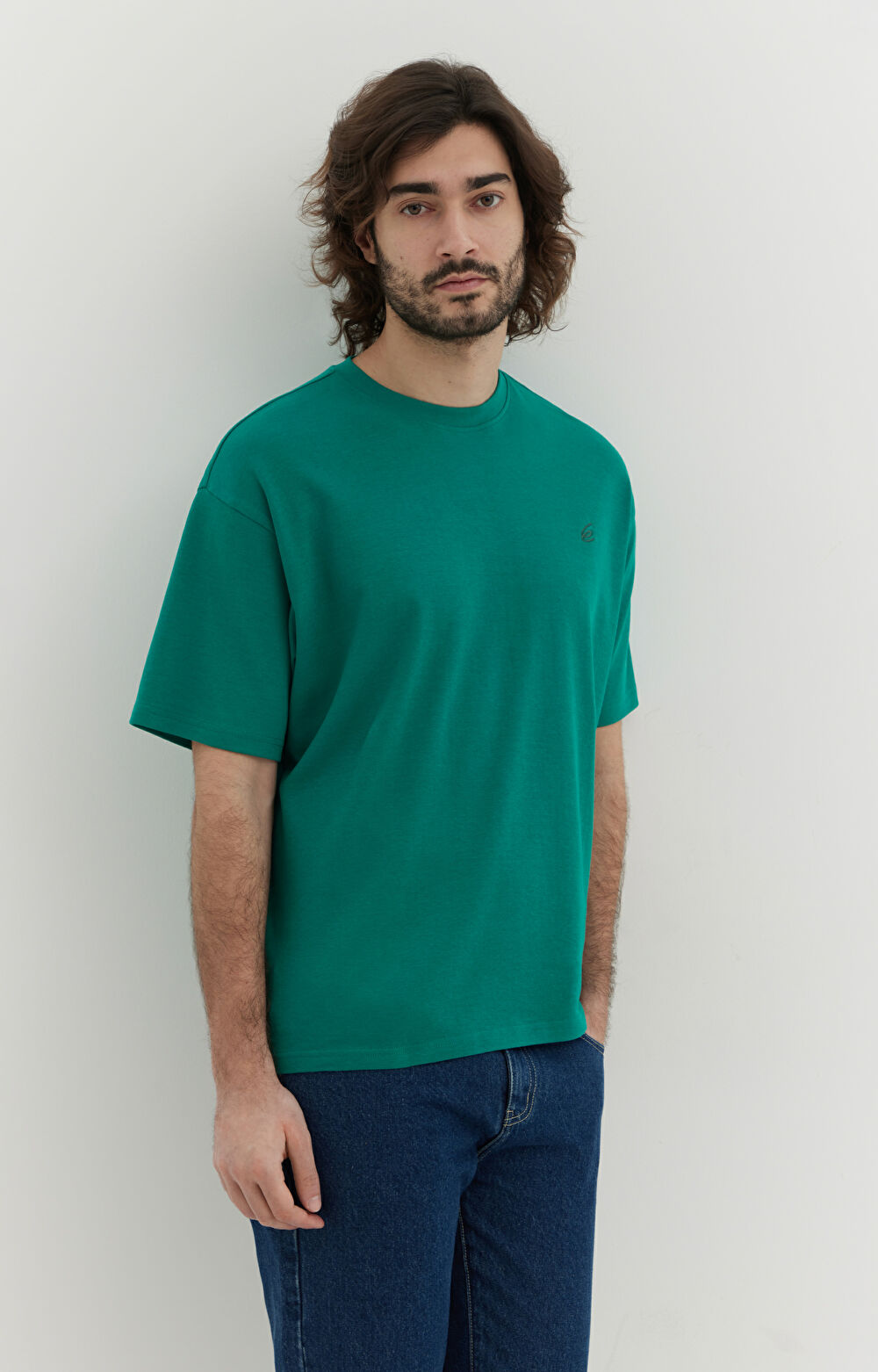 T-shirt z bawełny organicznej o luźnej sylwetce
