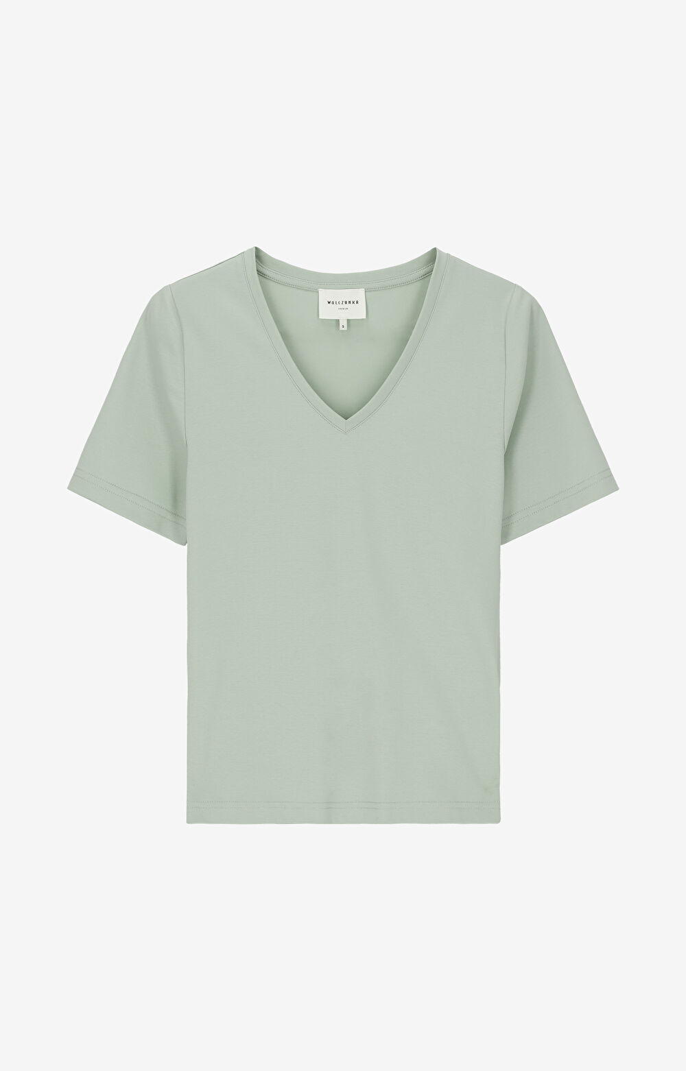 T-shirt v-neck z bawełny podwójnie merceryzowanej - 2