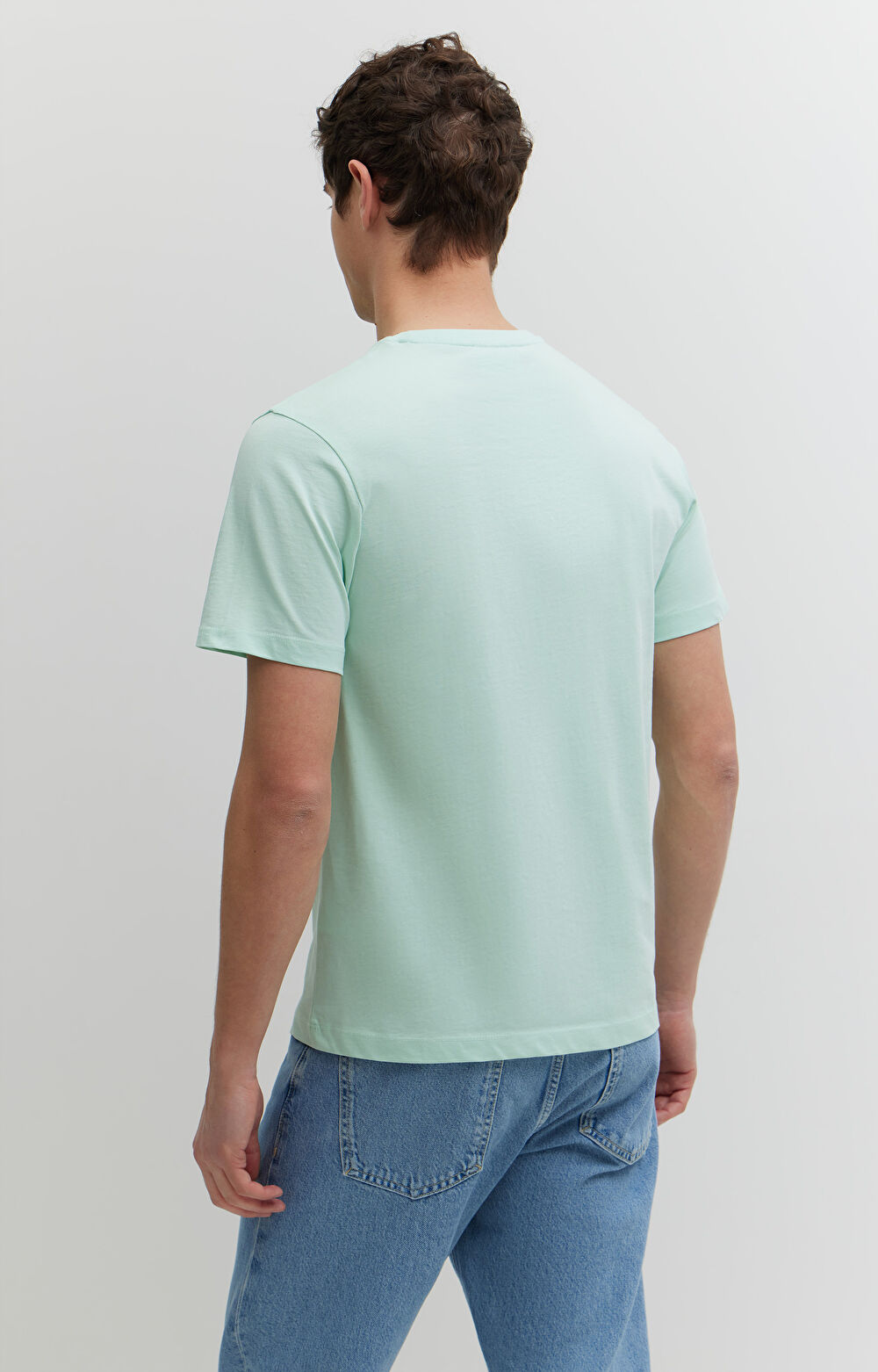 T-shirt z bawełny merceryzowanej z haftem - 3