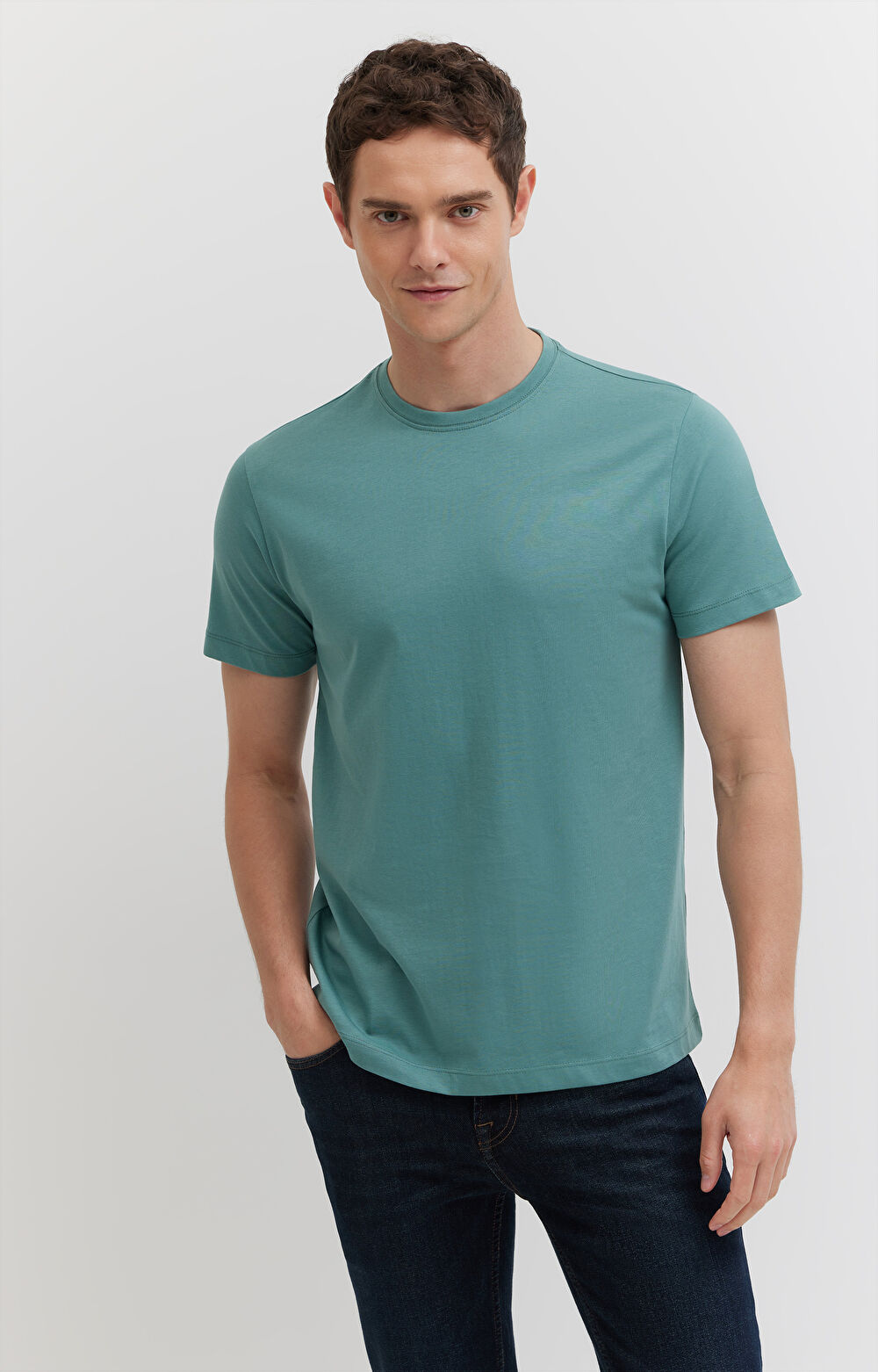 T-shirt z bawełny merceryzowanej