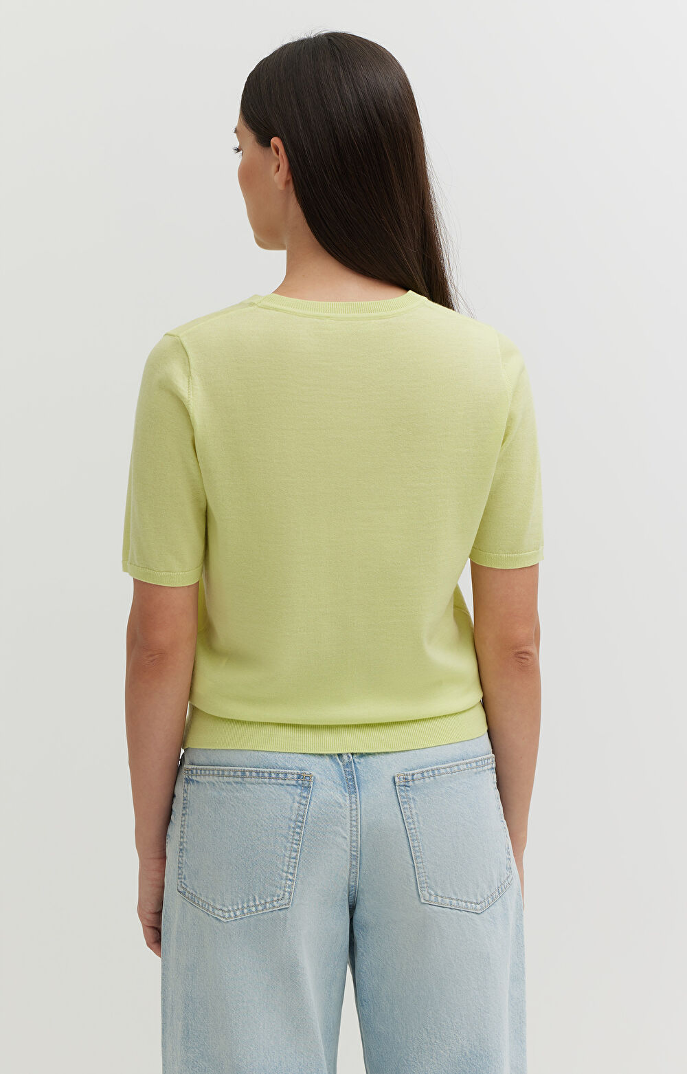 Sweter z krótkim rękawem z wełny merino - 4