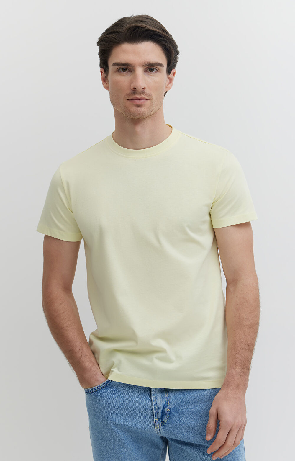 Gładki t-shirt z bawełny organicznej - 5