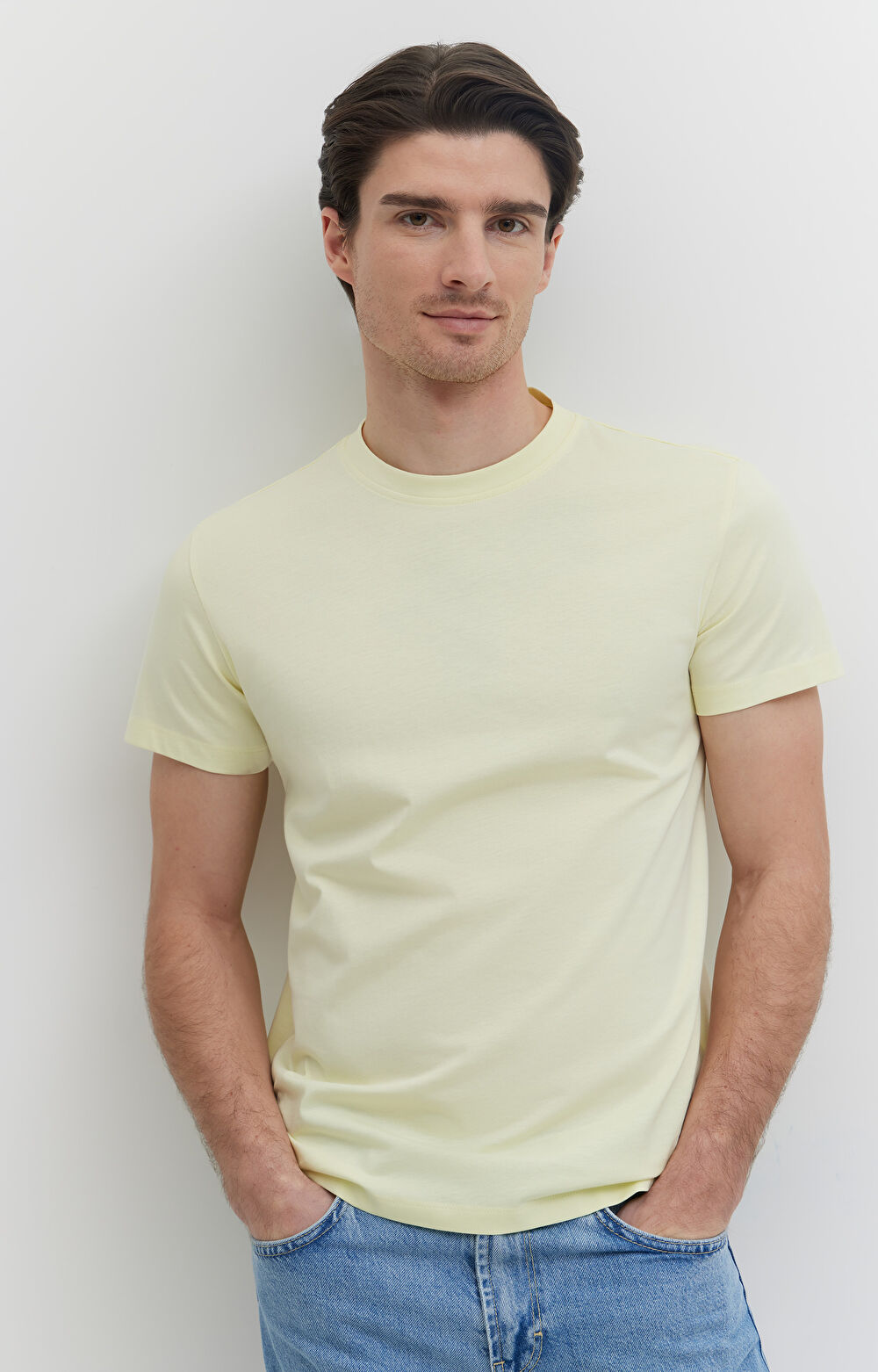 Gładki t-shirt z bawełny organicznej - 6