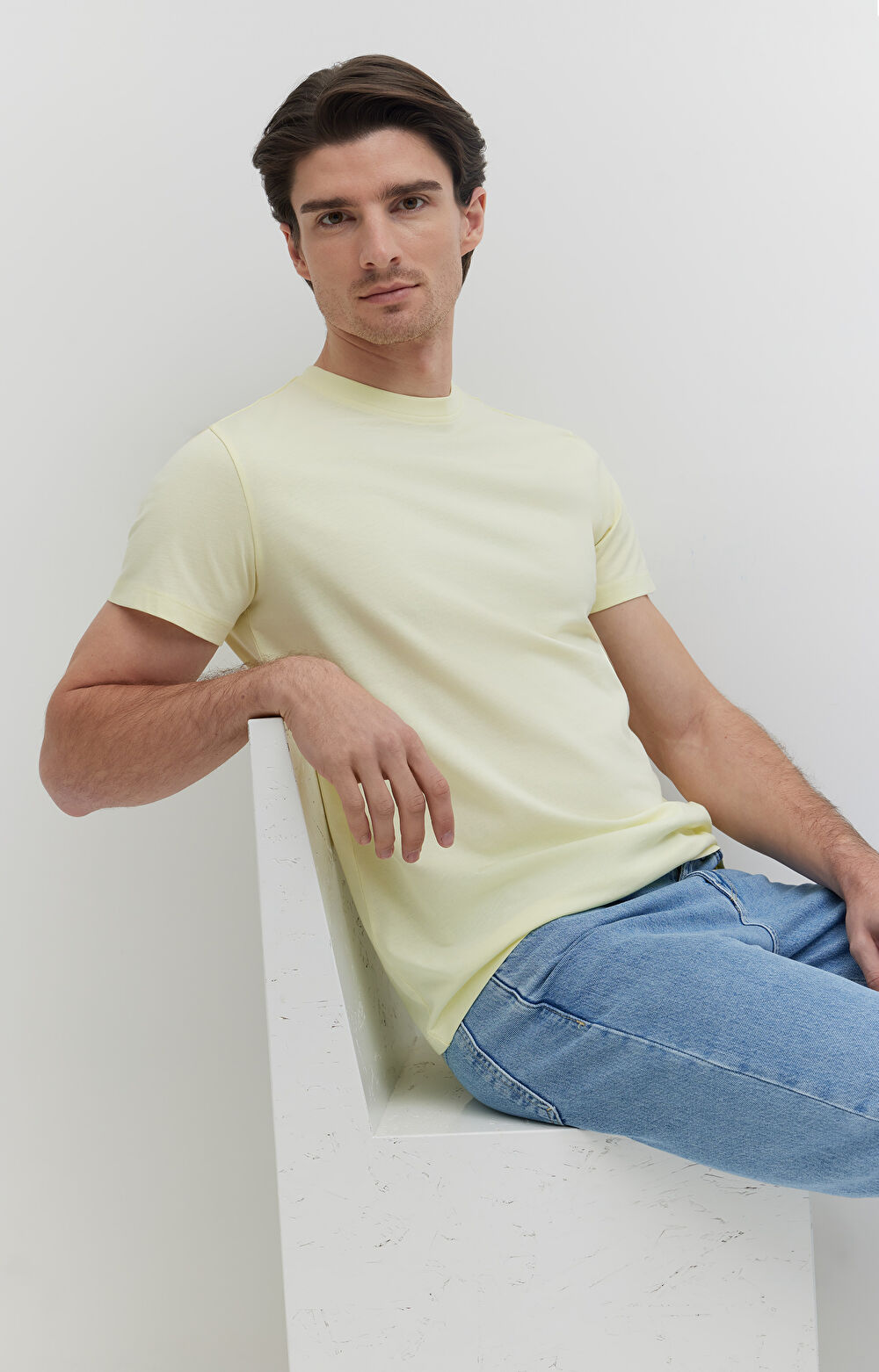 Gładki t-shirt z bawełny organicznej