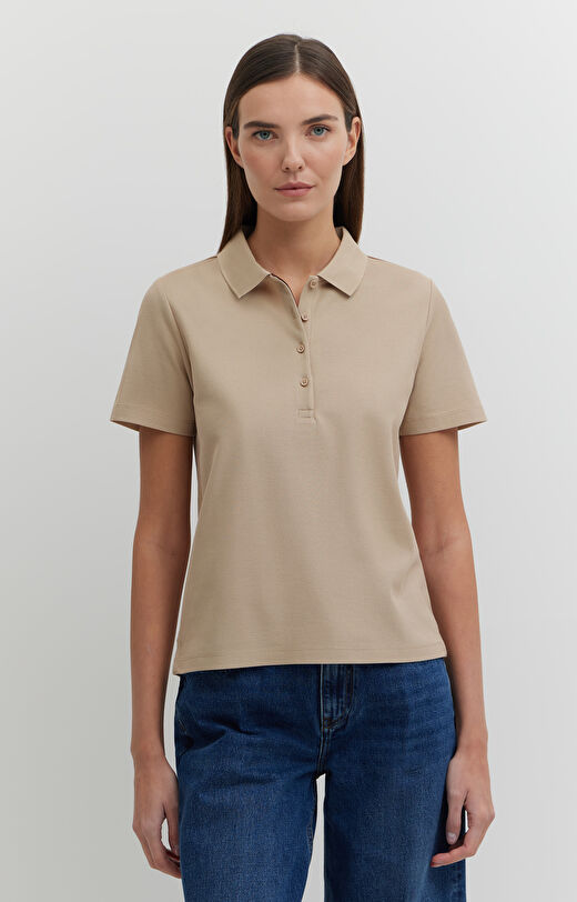 Polo z bawełny merceryzowanej z kontrastem