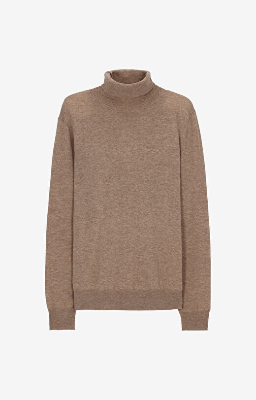 Golf z melanżowej wełny merino