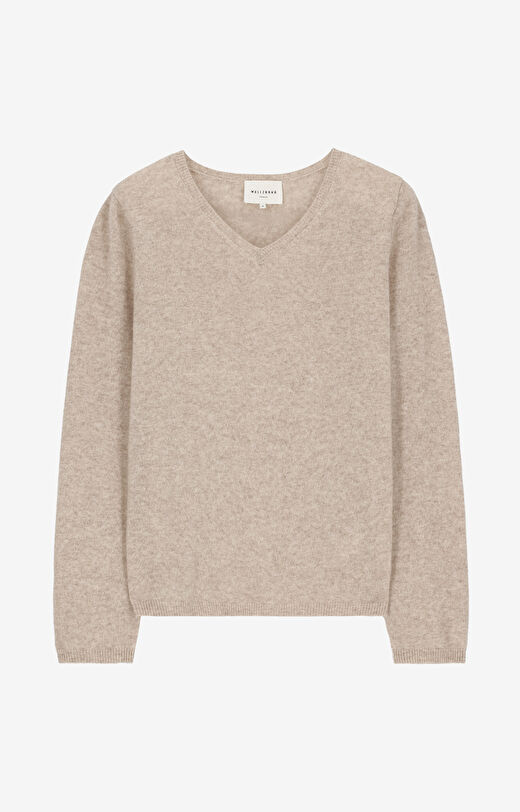Sweter v-neck z kaszmiru