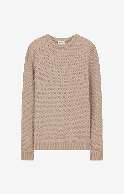 Strukturalny sweter z wełną