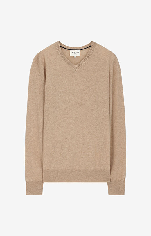 Sweter z melanżowej wełny merino