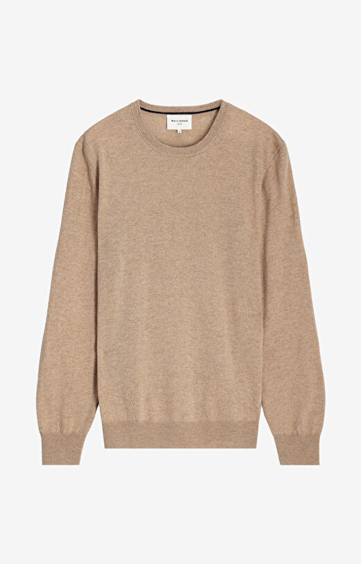 Sweter z melanżowej wełny merino