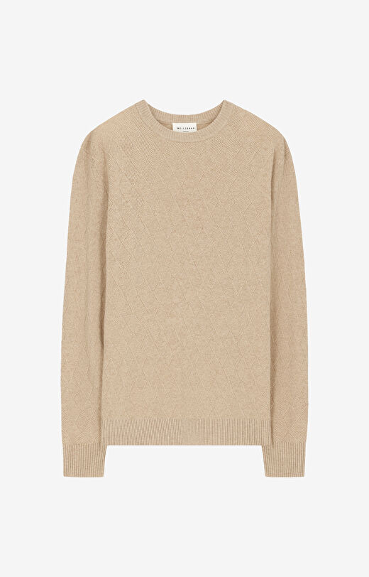 Sweter w romby z wełny merino