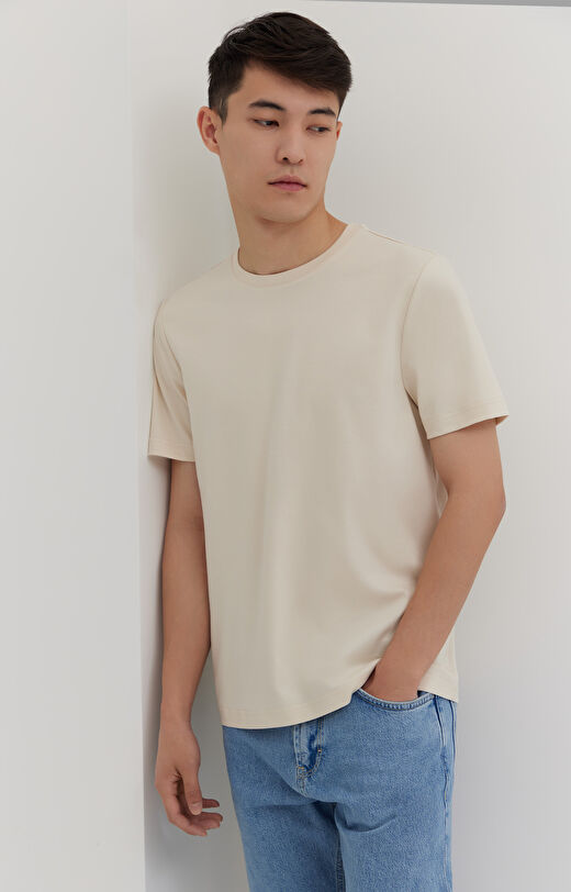 T-shirt z bawełny podwójnie merceryzowanej