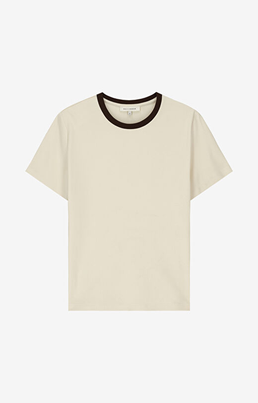 T-shirt z bawełny organicznej z kontrastem